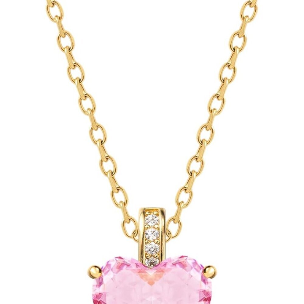 Genuine Birthstone Necklace for Women, Heart Love Necklace, Birthday Gifts for H